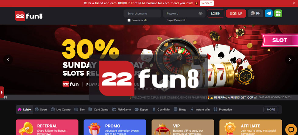 22fun Casino parent site, bagong opsyon para sa mga manlalaro. Walang mga minimum na mag-aplay.